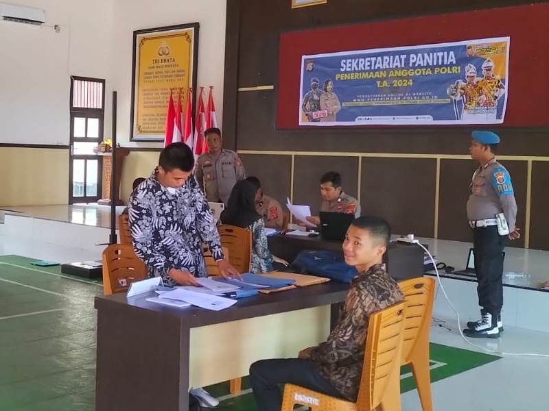 Polres Touna Mulai Lakukan Verifikasi Penerimaan Calon Anggota Polri 2024